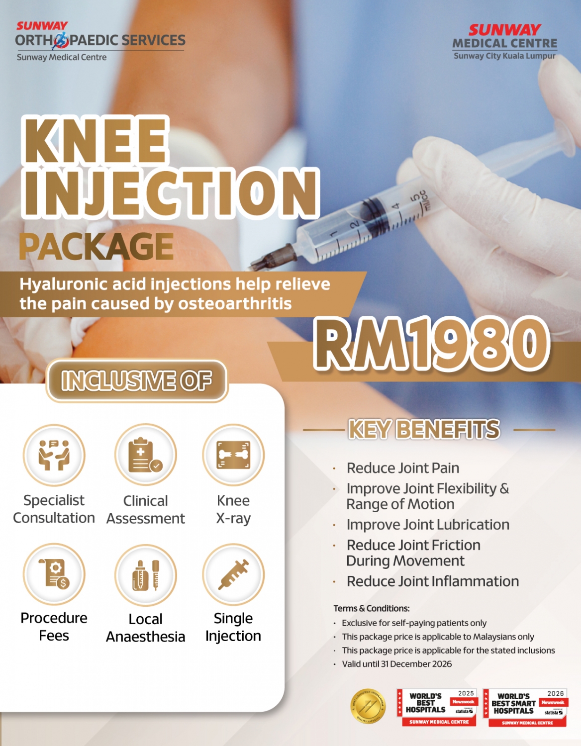 Knee Injection Package (Hyaluronic Acid Injection)